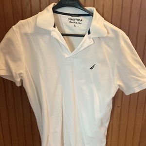 Nautica white polo size large